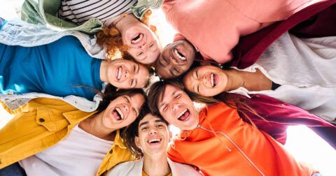 jeunes qui se prennent en photo