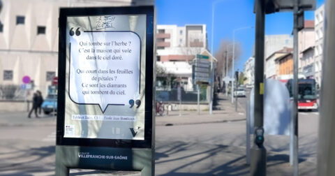 Panneaux d'affichage public - Campagne Printemps des poètes